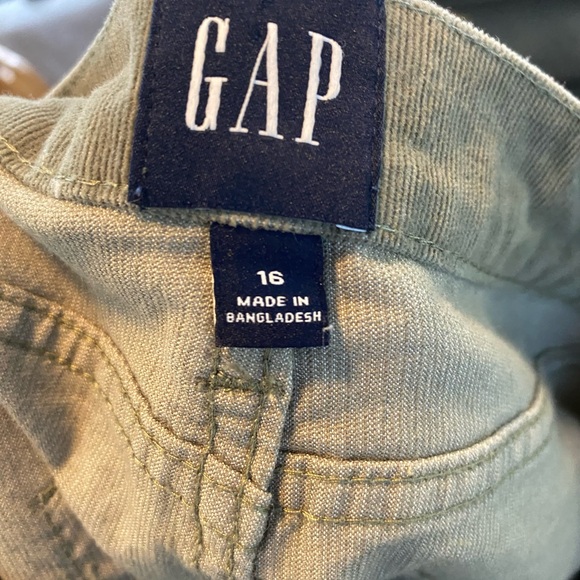 GAP Corduroy Shorts Moss Green 16 Frayed Hem Soft Stretch Ladies Cord BohoCore - Picture 5 of 5